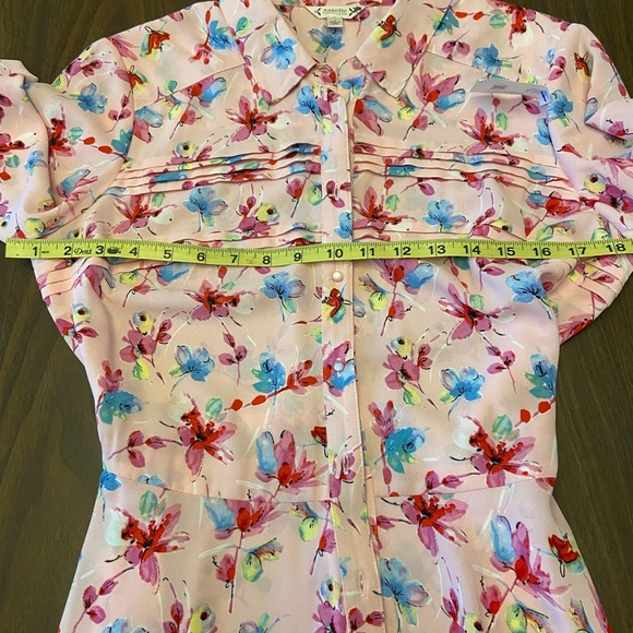 Nanette Lepore Floral Belted MIDI Shirt Dress | Size 8 - Picture 11 of 12